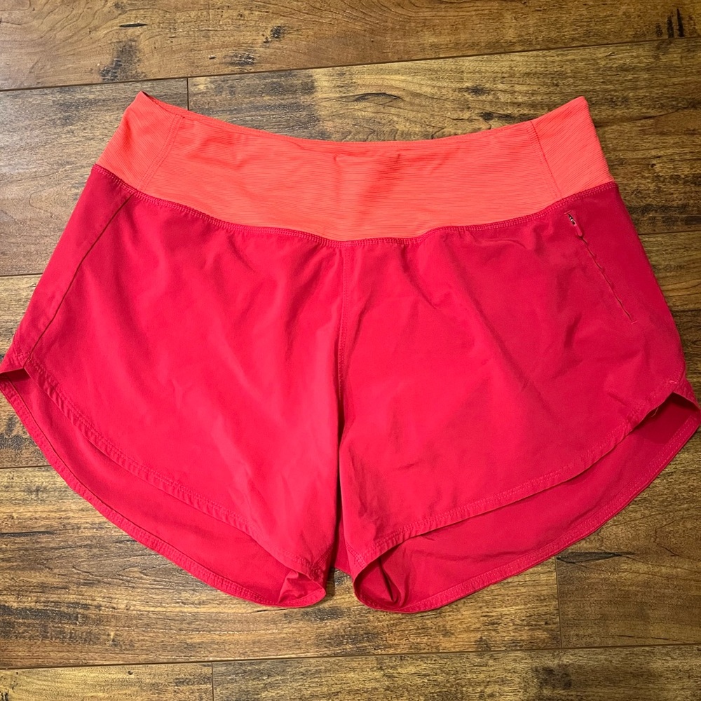 Outdoor Voices Red and Orange Athletic Shorts